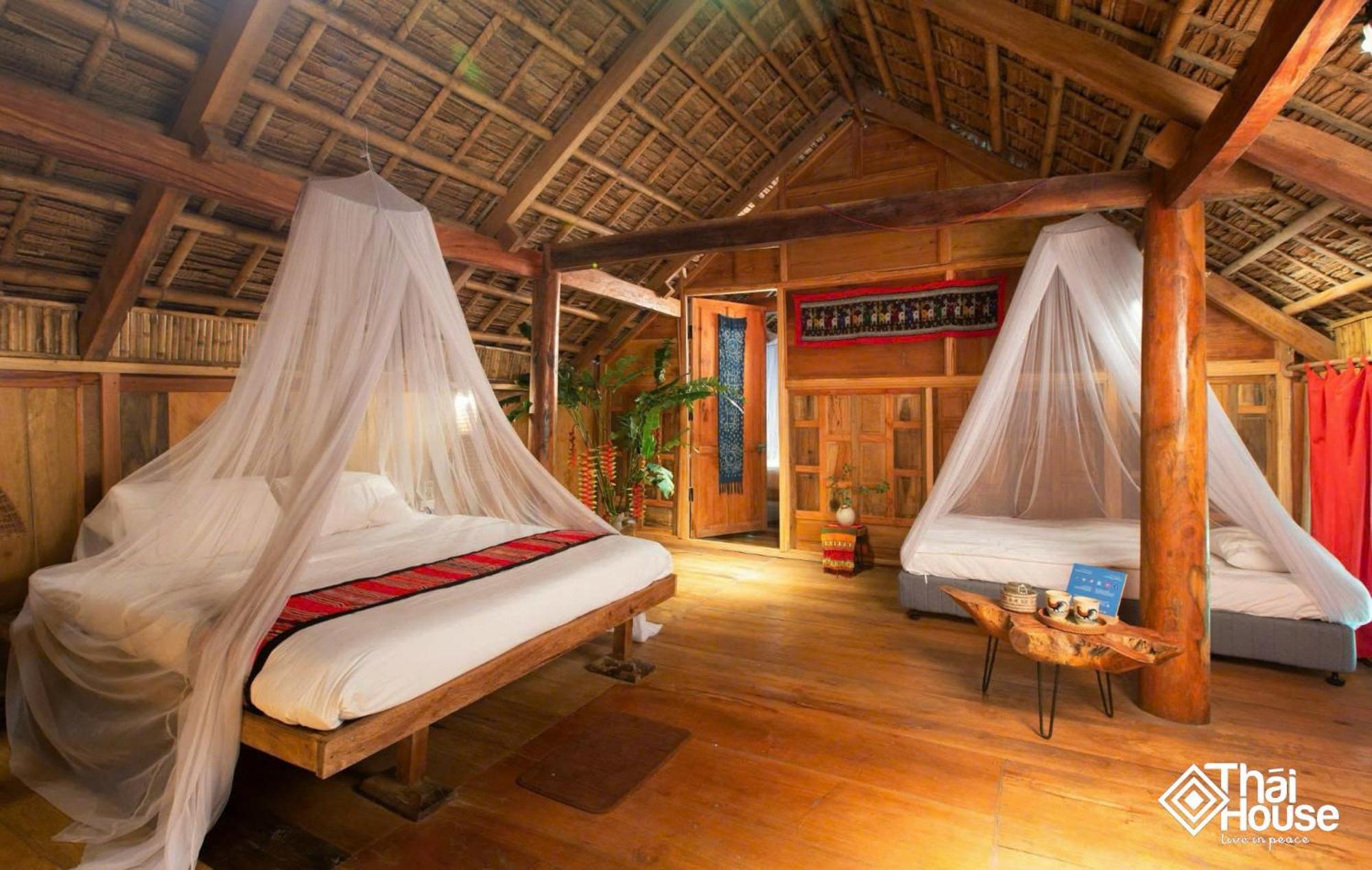 Thai House Pu Luong - Century Old Stilt House With Terrace Views Huong Ba Thuoc Exterior foto
